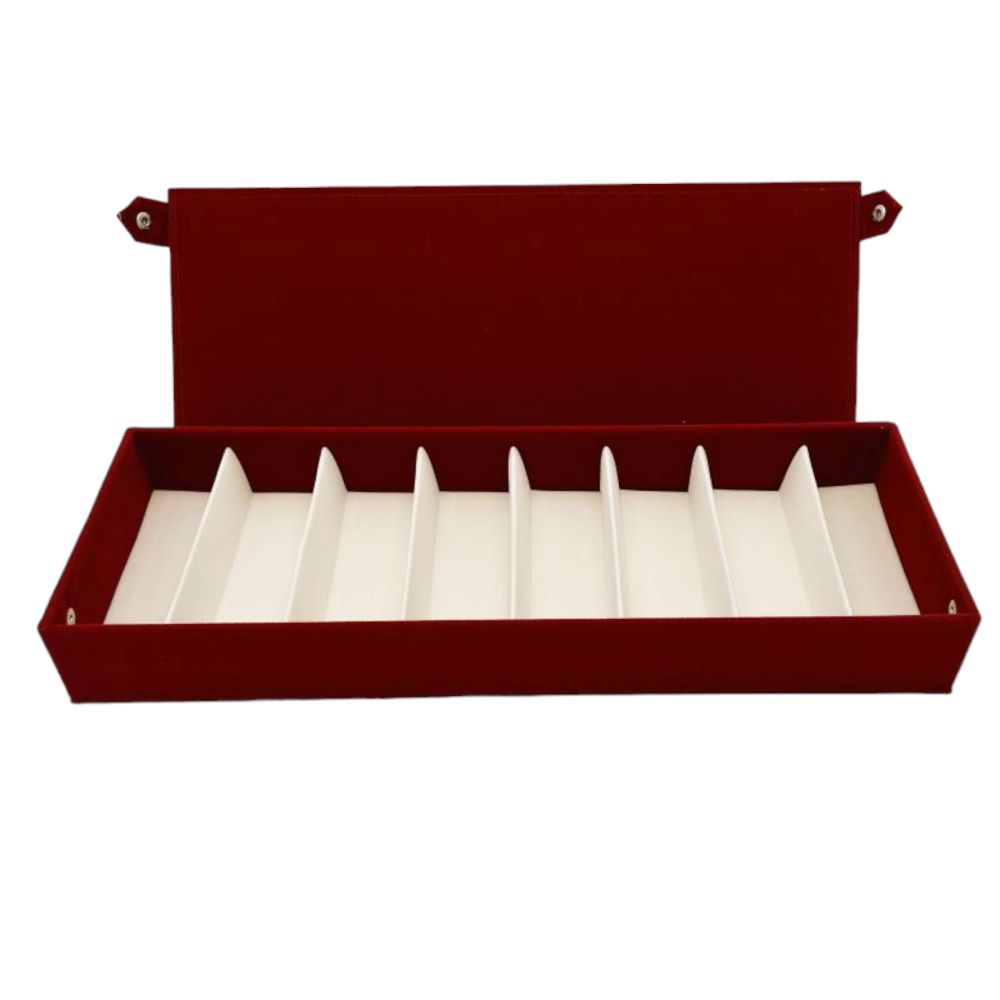 8 SLOT EYEGLASSES ORGANIZER - RED