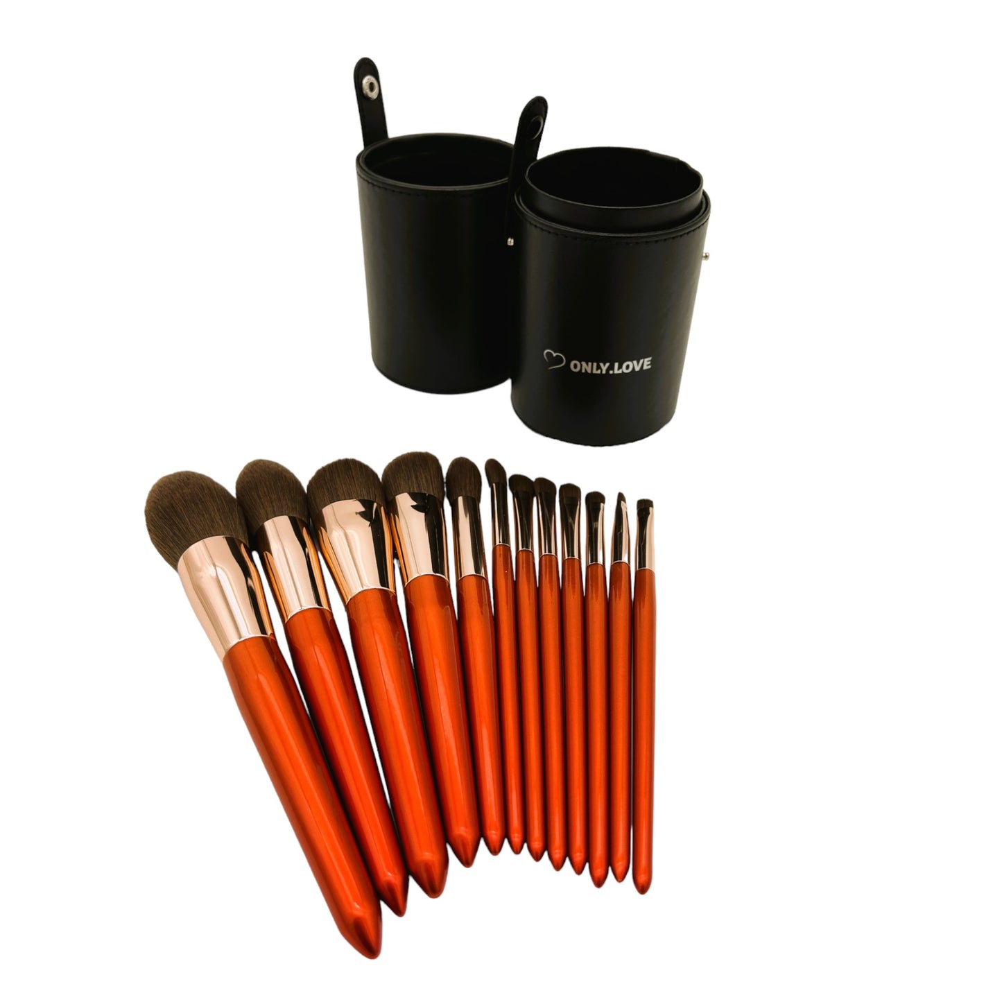 ONLY.LOVE MAKEUP BRUSHES SET WITH LUXURY CYLINDER CASE