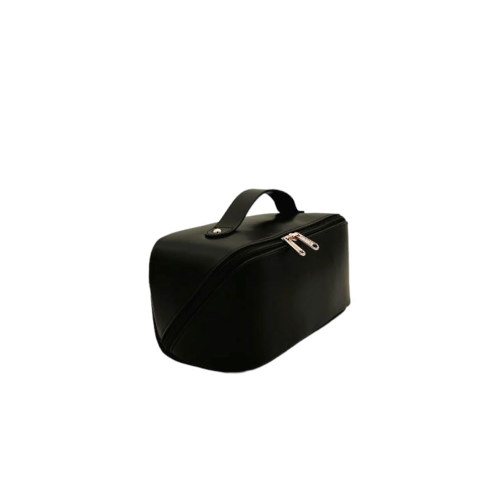 TOTE COSMETIC BAG - FIRM SHAPE - BLACK