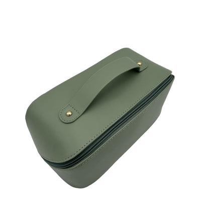 TOTE COSMETIC BAG - FIRM SHAPE -OLIVE