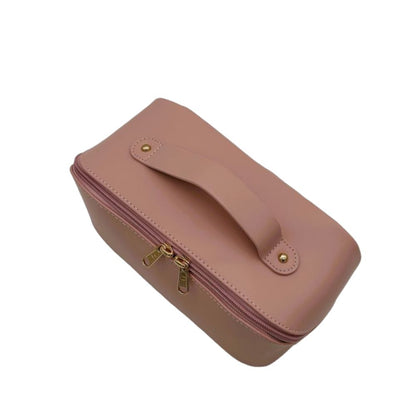 TOTE COSMETIC BAG - FIRM SHAPE - DUSTY PINK