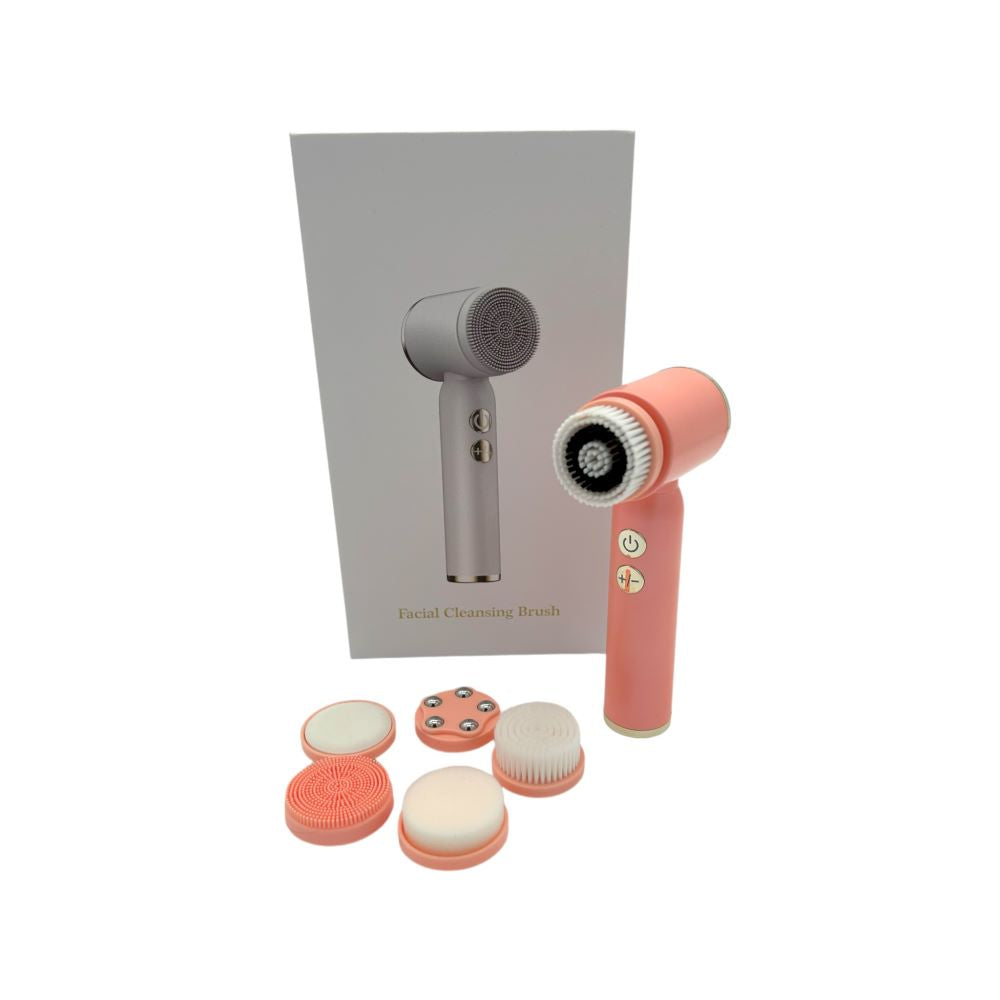 FACIAL CLEANSING BRUSH SET - PEACH