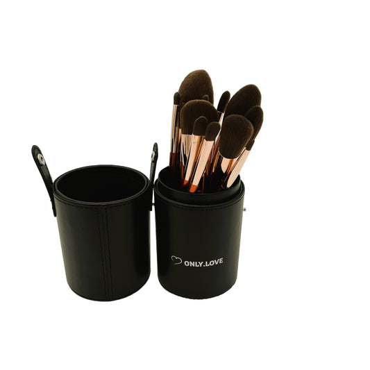 ONLY.LOVE MAKEUP BRUSHES SET WITH LUXURY CYLINDER CASE