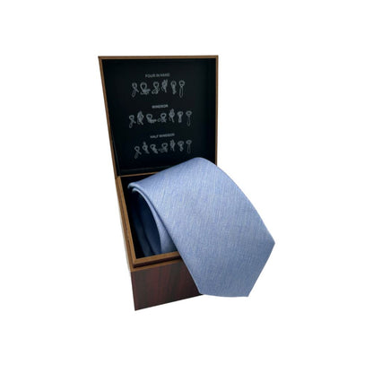 ONLY.LOVE TIE IN A CASE WITH TIE KNOT INSTRUCTIONS - LIGHT BLUE