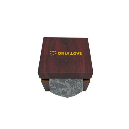 ONLY.LOVE TIE IN A CASE WITH TIE KNOT INSTRUCTIONS - SILVER GREY